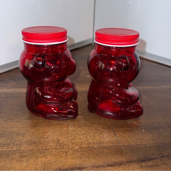 2 Red Gummy Bears Glass Jars With Lid (Set) - Picture 3 of 8